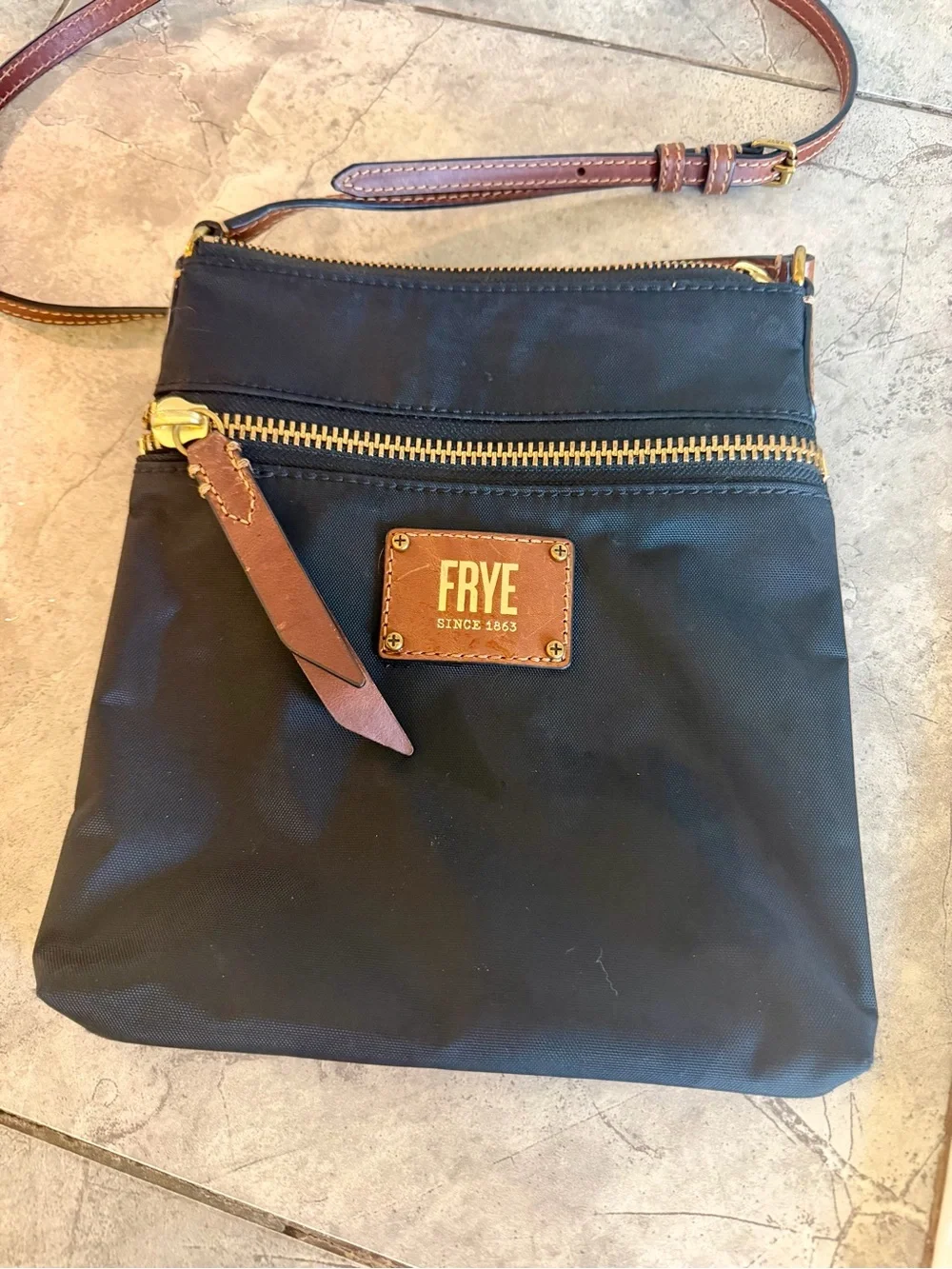 Fry black nylon crossbody